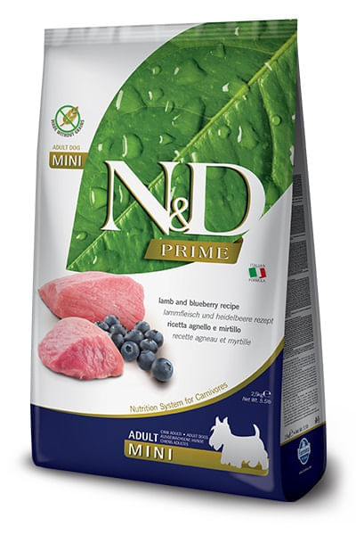 Farmina n&d prime cane adult mini agnello e mirtillo
