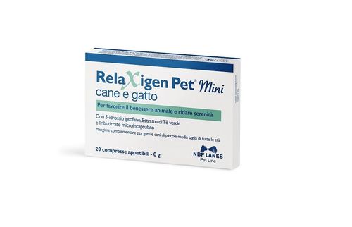 Nbf lanes relaxigen pet mini cane gatto 20 compresse 6 g