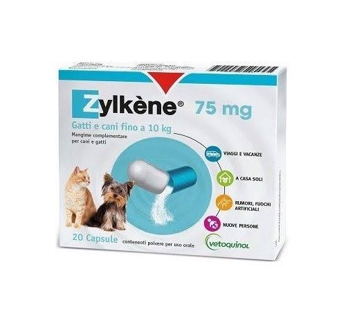 Vetoquinol zylkene cani e gatti 20 capsule 75 mg