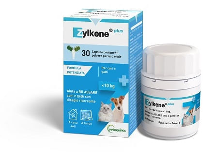 Vetoquinol zylkene plus cani gatti fino a 10 kg 30 capsule