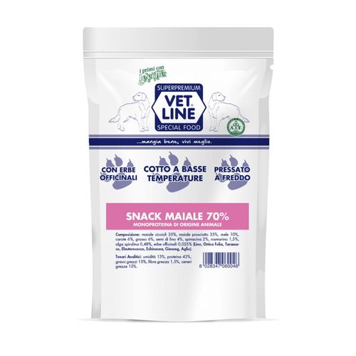 Vet Line cane snack maiale 80 gr