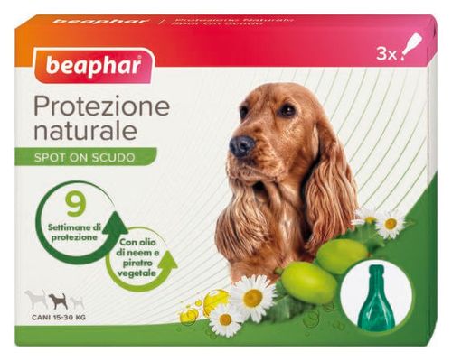 Beaphar protezione naturale spot on cane medio 15-30 kg