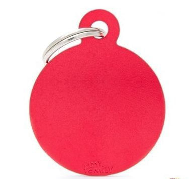 My family medaglietta cane red big circle