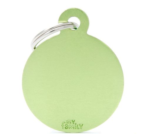 My family medaglietta cane green big circle