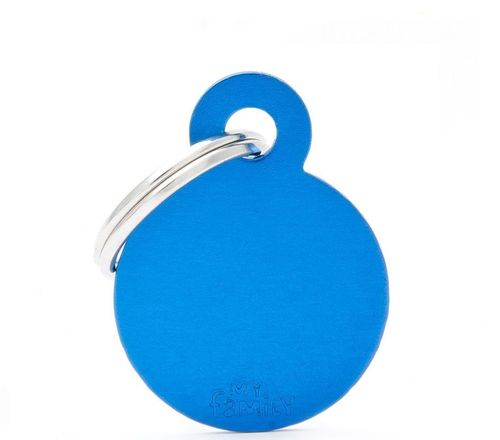 My family medaglietta cane light blue small circle