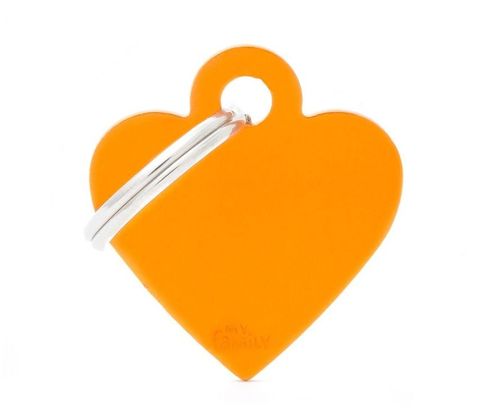 My family medaglietta cane orange small heart