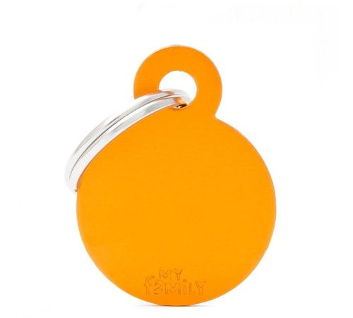 My family medaglietta cane orange small circle