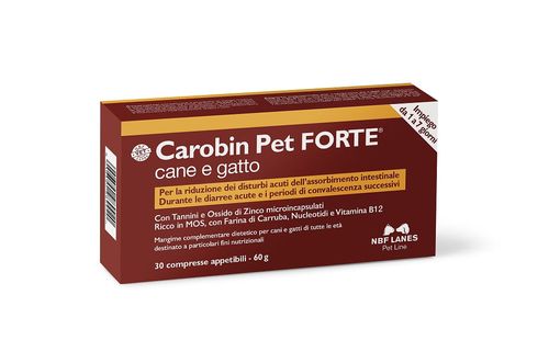 Nbf lanes carobin pet forte 30 compresse 60 gr