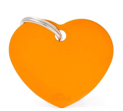 My family medaglietta cane orange big heart