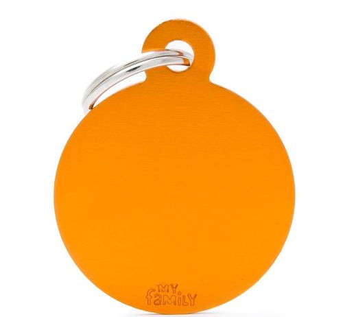 My family medaglietta cane orange big circle
