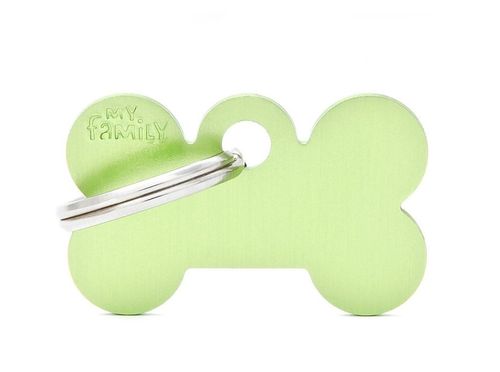 My family medaglietta cane green small bone