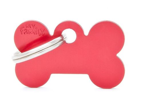 My family medaglietta cane red small bone