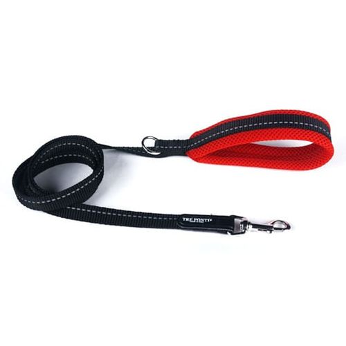 Tre Ponti guinzaglio nastro in nylon + rete 130 cm rosso