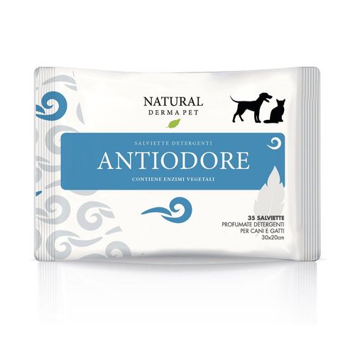 Natural derma pet salviette antiodore 40 pz