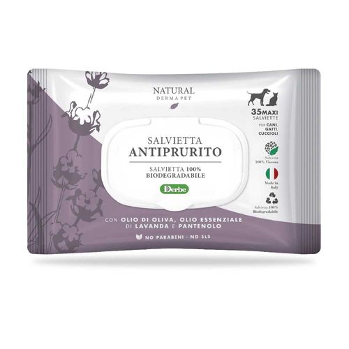 Natural derma pet salvietta antiprurito 35 pz