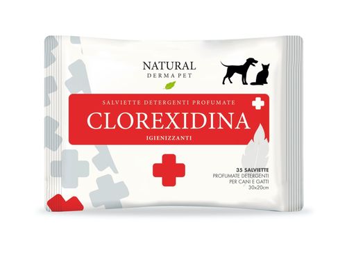Natural derma pet salviette clorexidina 35 pz