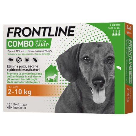 Frontline combo cani piccoli 3 pipette 0,67 ml 2-10 kg