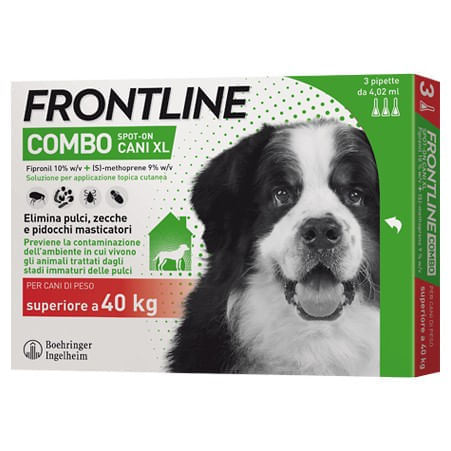 Frontline combo cani extra large 3 pipette 4,02 ml oltre 40 kg