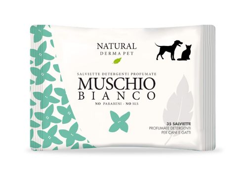 Natural derma pet salviette muschio bianco 35 pz