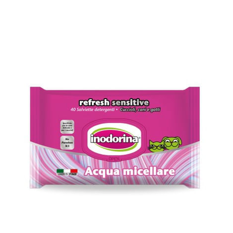 Inodorina refresh sensitive salviette all'acqua micellare