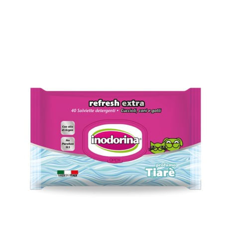 Inodorina refresh extra salviette ai fiori di tiare