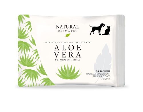 Natural derma pet salviette aloe vera 35 pz