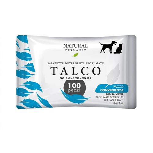 Natural derma pet salviette talco big pack 100 pz