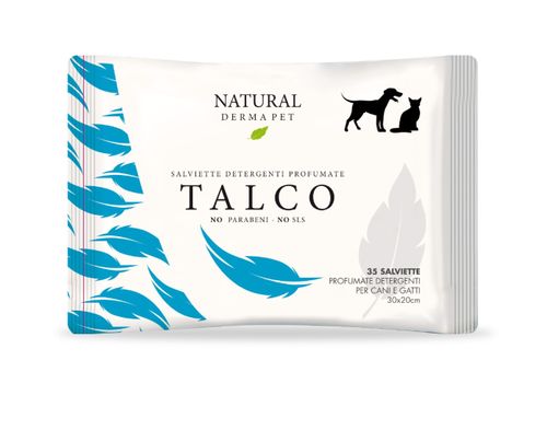 Natural derma pet salviette talco 35 pz