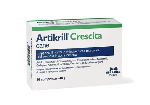 Nbf lanes artikrill crescita cane 30 compresse 48 gr