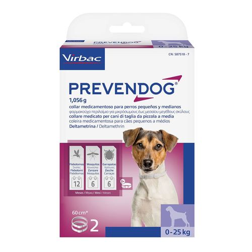 Virbac prevendog 2 collari 60 cm cane sotto a 25 kg