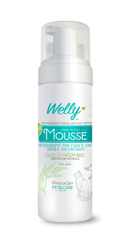 Welly Bio Mousse Detergente cane e gatto Olio di neem 150 ml