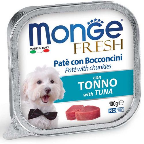 Monge cane fresh pate e bocconcini con tonno