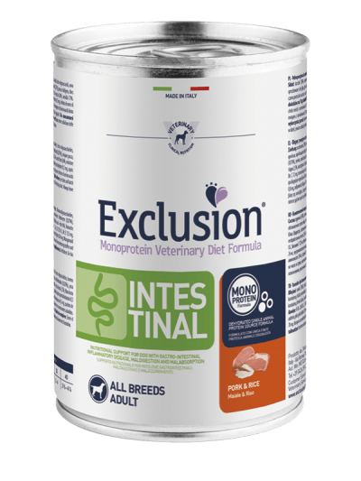 Exclusion diet formula intestinal maiale e riso
