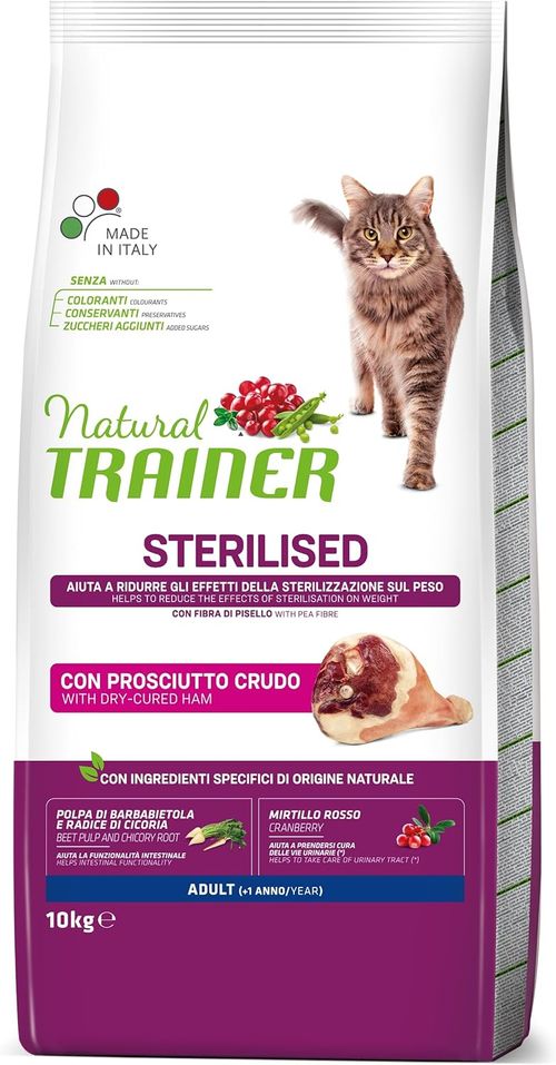 Natural trainer Sterilised gatto Adult con prosciutto crudo