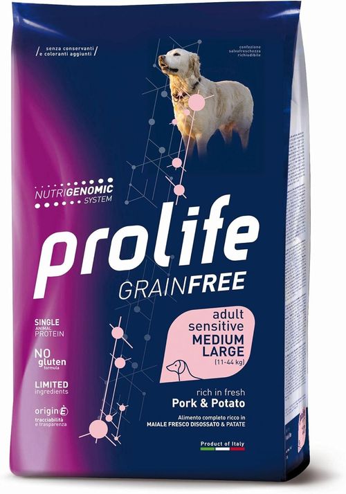 Prolife cane grainfree adult sensitive maiale & patate mini