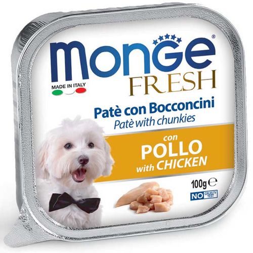 Monge cane fresh pate e bocconcini con pollo
