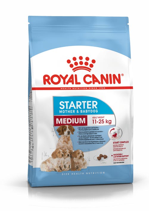 Royal Canin medium starter mother and babydog