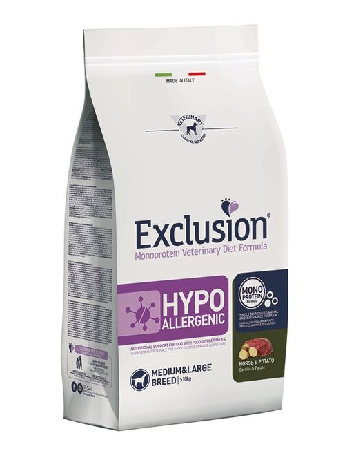 Exclusion diet formula hypoallergenic cavallo e patate medium large