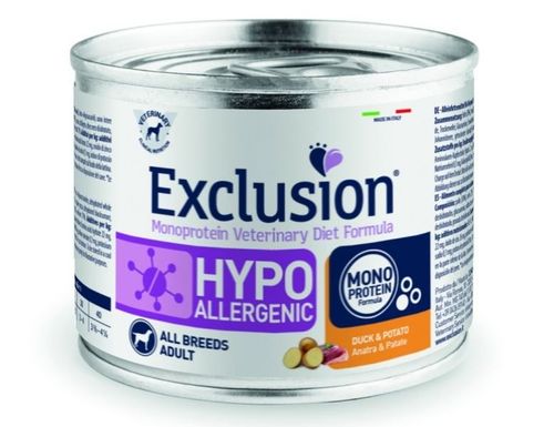 Exclusion diet formula hypoallergenic anatra e patate