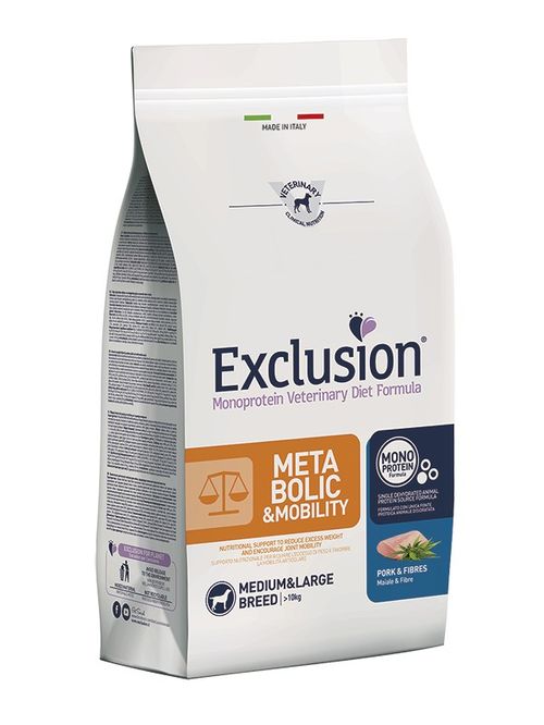 Exclusion diet formula metabolic & mobility maiale e fibre medium large