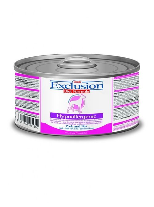 Exclusion diet formula hypoallergenic maiale e piselli