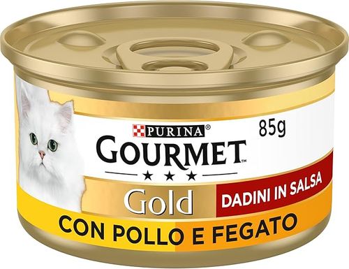 Gourmet gold dadini in salsa con pollo e fegato