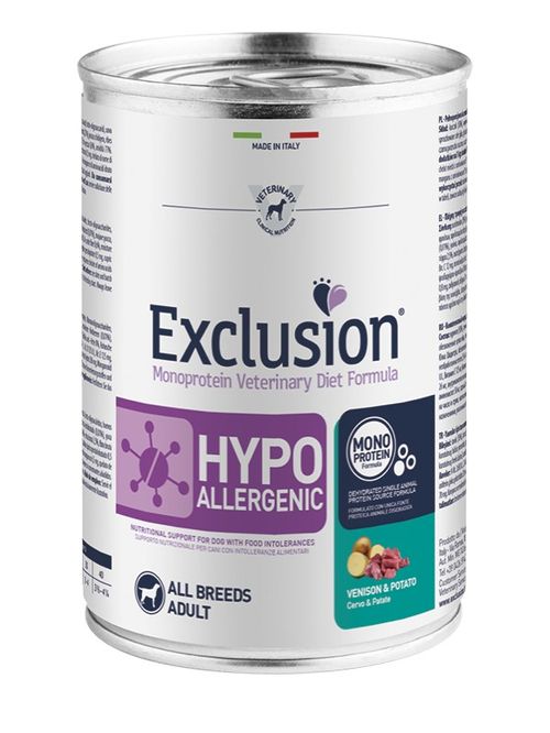 Exclusion diet formula hypoallergenic cervo e patate