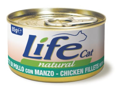 Life cat natural filetti di pollo con manzo
