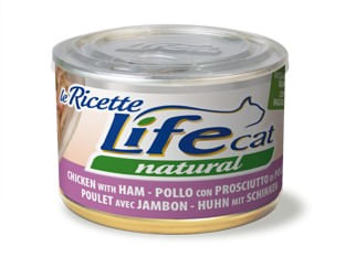 Life cat natural pollo con prosciutto di pollo e fagiolini