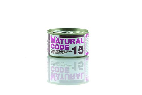 Natural code 15 gatto pollo verdure e fegato