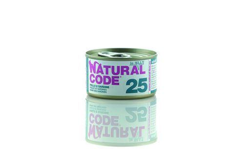 Natural code 25 gatto pollo e sardine soft jelly