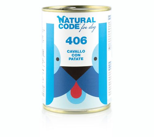 Natural code 406 cane cavallo con patate