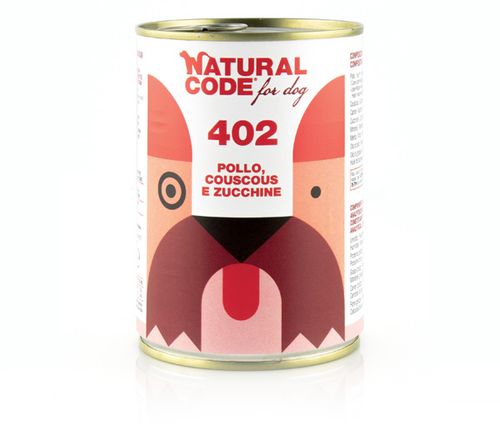 Natural code 402 cane pollo couscous e zucchini