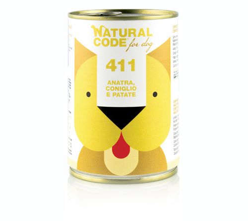 Natural code 411 cane anatra coniglio e patate